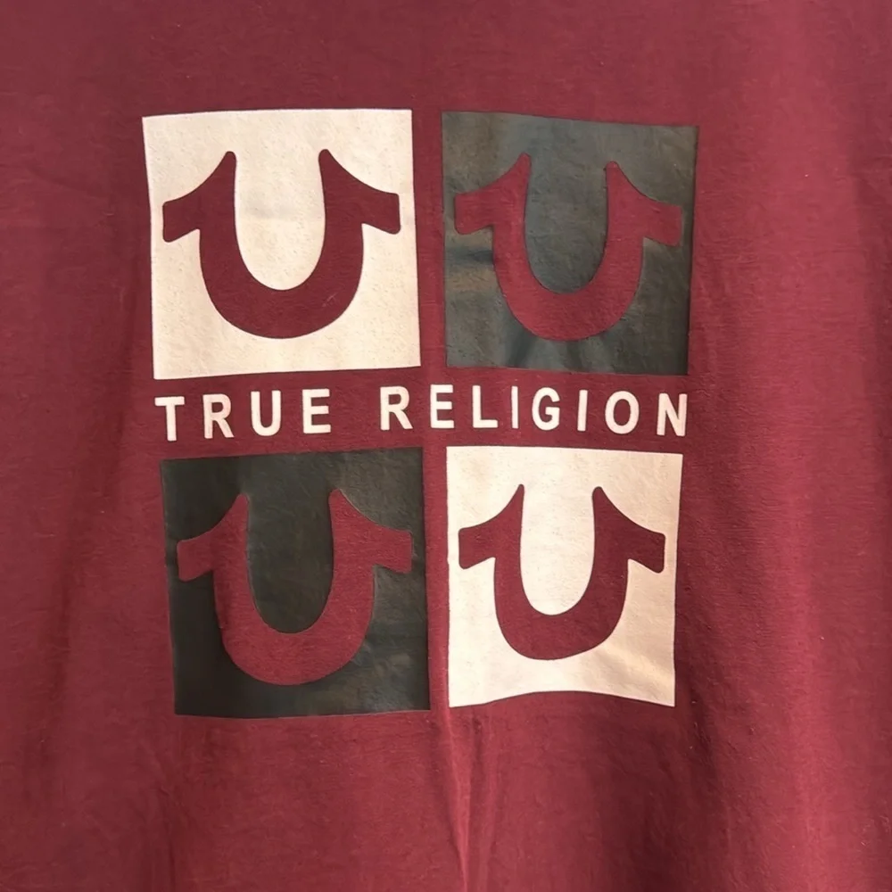 True Religion Kids Red Crew Neck Tee in Size 2X